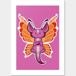 Lesbian pride fairy dragon Posters and Art